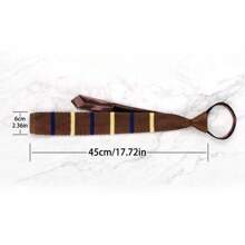 Corbata de punto a rayas con cabeza plana, ajustable, suave y sin nudos, corbata automática con cremallera como accesorio para traje de chico