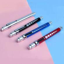 1pc Medical Pen Light, Reusable LED Medical Pen Flashlight With Pupil Scale Measuring Tape And Ruler For Nursing Students, White Light, Warm Light For Nurses, Students, Doctors Daily Use Pocket Nurse Aluminum Pen Light ,Dry Battery Power Supply(Batteries Not Included),Birthday Gifts, Graduation Season Gifts