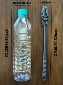 1 pezzo/3 pezzi Spazzola in silicone con manico lungo per la pulizia di bottiglie, tazze e bicchieri, adatta per il ritorno a scuola