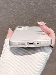 极简厚白边透明手机壳适用于 16 Pro Max/16/16 Pro/16 Plus/15/15 Pro Max/15 Pro/11/12/13/14 Pro Max/11 Pro Max/12 Pro/12 Pro Max/13 Pro/13 Pro Max/14 Pro/14 Pro Max/16E 软壳 - 白色-加厚 - 查看 10