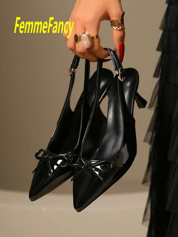 Sandales à talons hauts fins à bout pointu élégantes de couleur unie pour l'été, talons aiguilles sexy pour le travail, les sorties en boîte de nuit et les fêtes avec nœud papillon. Convient pour le mariage, la fête, l'extérieur. Couleurs: bordeaux/noir/blanc/rouge