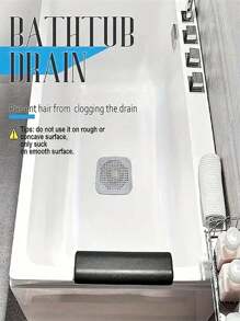 1 szt. Odpływowy pojemnik na włosy z przyssawką, kwadratowa osłona odpływu prysznicowego z tworzywa TPR, wodoodporna, zapobiegająca zatykaniu się koryta, pokrywa podłogowa, filtr do odpływu prysznicowego, nadaje się do łazienki, wanny i kuchni, narzędzia łazienkowe, dekoracja łazienki, wystrój jesienny, artykuły gospodarstwa domowego, powrót do szkoły