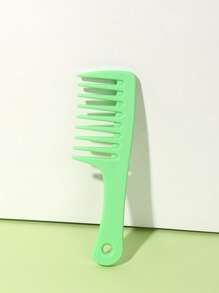 1 Portable Paddle Hairbrush, Wide Tooth Mini Comb, Plastic Detangling Travel Brush, Suitable For Styling Curl, Long & Wet Hair, Unisex
