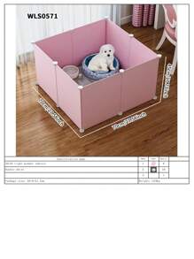 Small Cat Fence, Foldable Guinea Pig/Rabbit Cage, Indoor Removable Balcony Half Enclosed Pet Fence, Space Saving