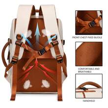 女士旅行背包，大学休闲日用包，带鞋隔层的徒步旅行背包，可容纳 15.6 英寸笔记本电脑，大学，旅行，航空公司认可的随身背包 - 白色 - 查看 8