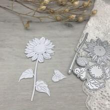 Silver-Gray Metallic Fantasy Themed Cutting Dies, New For Scrapbooking Paper Crafts, Sunflower Decoration,Back To School,School Supplies