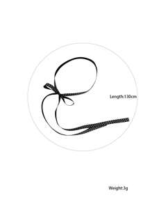 Layerable White Lace Bowknot Wax String Waist Belt Ribbon Headband For Women, Versatile Choker Necklace & Scarf, Suitable For Spring And Summer
