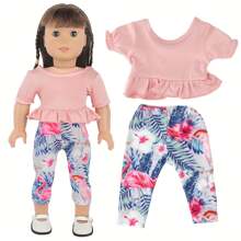 5 Piece Set Of Dresses And Pants For 18-Inch Dolls, Includes Bow, Cherry Blossom, And Phoenix Print Dress, Perfect Gift For Holidays, Birthday, Graduation For Little Girls (Doll Not Included)