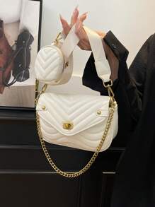 Bolso de hombro de mujer de nueva marca de diseñador, famoso, de PU, lujoso y de moda, estilo Ins