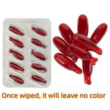 Halloween Plasma Fake Blood Vomiting Capsule Film And Television Prank Props Artificial Simulation Fake Plasma Decoration - Red - View 2