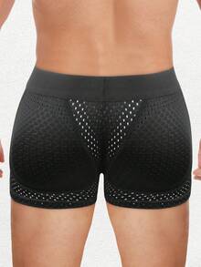 Ultra Breathable Padded Underwear For Mens Butt Lifter Boxer Briefs Shorts Hip Enhancer Pants Booty Boyshorts Push Up Buttock Body Shaper Shapewear Underpants Knickers Panties - màu đen - Xem 11