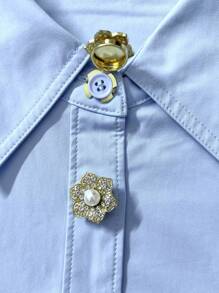 2pcs Button Cover For Shirt Flower Shape Cufflinks Covers Flower Sleeve Button Clip On Button For Dress Wedding Tux Decoration Button Clothing Accessories Gifts