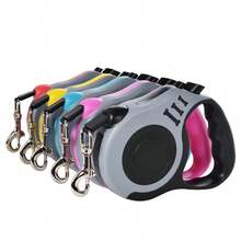Retractable Leash 3/5 Meters Pets Dogs Cats Resistant With Lock Up To 11.33kg - 粉色 - 查看 4