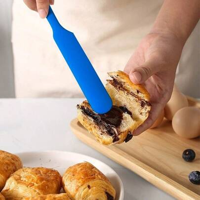 Silicone Long Spatula Flour Small Spatula Integrated Jam Small Spatula Butter Scraper Cake Baking Utensils