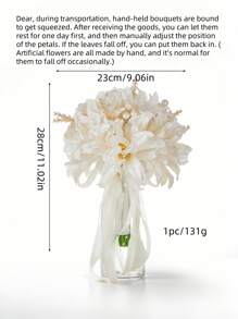 1 szt. Zachodni bukiet ślubny symulacja hortensji kwiat panna młoda trzyma kwiaty fotografia rekwizyty festiwal prezent, dekoracje ślubne, wystrój domu, wystrój pokoju party favors