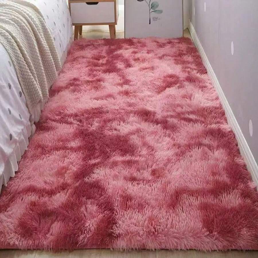 Multi-Colored Plush Rugs. Softness And Style For Your Home. Size 150 X 200 Cm - Rojo - Ver 1