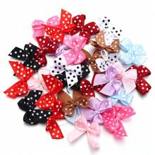 30pcs/Pack Mini Oil Drop Dot Bows, 2.5cm, DIY Accessories For Lingerie, Socks, Manicure, Hair Ornaments, Jewelry Decorations