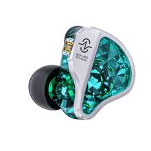 CCZ Harmony BC01 Pro Wired Earphones 1DD 1BA Hybrid Drivers In-Ear Headphones Tri-Frequency Balanced Armature Noise Isolating Headset Built-In Mic IEM For Gaming, Laptop - 透青色 - 查看 5
