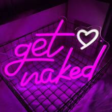 Let's /Adults Only/It's A Vibe/Live Nudes Neon Sign,Vibrant Lady Neon Sign For Wall Decor Letter LED Lights, For Bedroom, Dormitory, Bar, Man Cave, Birthday, Wedding, Parties, Home Decor, Girls Room, USB Power Supply Can Be Reused, Comes With Accessories, Easy To Install.