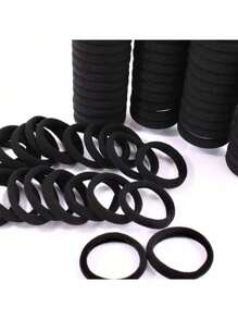 4厘米黑色高弹力发带，无缝发圈