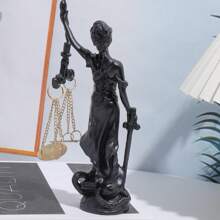 1 Stück kreative Lady Justice Resin Kunstfigur, moderne Heim-Dekoration Skulptur für Wohnzimmer, Schlafzimmer, Arbeitszimmer, Eingang, Tisch
