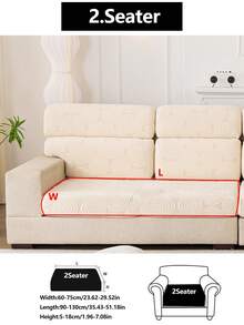 1入組彈性加厚沙發墊套現代簡約全包沙發套防塵&耐用四季座位覆蓋 - 米色 - 查看 15