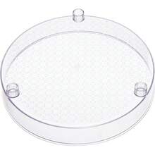 Basics Organizador de charolas giratorias Lazy Susan de 2 niveles, 23 cm de diámetro, transparente - 30,48 cm de diámetro, 2 niveles, paquete de 2 - Ver 6