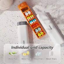 Weekly Pill Organizer 7 Day, Daily Travel Pill Case, Cute Pills Holder To Hold Vitamins, Medicines, Supplements, Pills Organizer