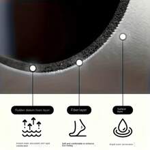 Super Absorbent Silicone Bath Mat - Quick Dry, Anti-Slip Absorbent Floor Mat, Soft & Comfortable, Suitable For Bathroom, Shower, Laundry Room, Bedroom, Living Room, Entryway, Kitchen, Machine Washable & Hand Washable