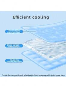 PETSIN 1pc Pet Water-Filled Cooling Mat, Suitable For Summer, Pets Cooling Pad For Medium/Small Dogs & Cats, Keeps Pets Cool While Sleeping Or Resting, Enhanced Cooling Effect With Included Dry Ice Powder - View 10