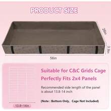 Waterproof Guinea  Cage Liner, Washable Tarp Bottom Base, Cage Liners Small Animals, Hamster Chinchilla Hedgehog Ferret Rabbit (Tan Brown-Paw, 28 X 56) - Tan Brown-paw - View 2
