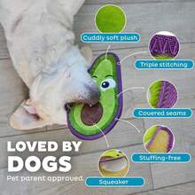 Outward Hound Tough Skinz Durable Squeaky Dog Toy With Two Tough Layers, Watermelon, Red, Medium - Quả bơ - Xem 4