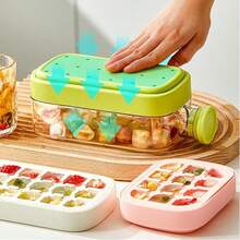 2-In-1 Ice Cube Bottle With Straw - Easy Press Ice Tray Water Bottle, Leak Proof Lid, Vertical Ice Maker For Freezer, Travel, Gym & Home Use (800ml, 500ml)Ice Cube Bottle With Straw,Ice Bottle Cup,Ice Trays For Freezer,Silicone Ice Cube Trays For Freezer With Lid And Bin,Zero Touch Press Ice Cube Molds For Cocktail,Whiskey,Coffee - 彩色 - 查看 9