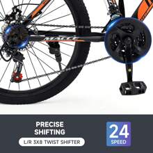 Bicicleta de montaña de 24/26/27,5 pulgadas para hombre y mujer, 24 velocidades, freno de disco doble, suspensión avanzada, cuadro de acero con alto contenido de carbono, horquilla de suspensión, fácil montaje, calcomanías en la pintura.