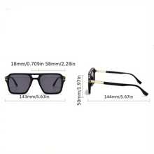 Vintage Double-Beam Square Glasses, Fashionable European And American Glasses, Suitable For Daily Wear, Commuting, And Streetwear