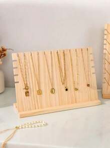 Grand présentoir en bois pour bijoux, support organisateur de colliers et pendentifs pour comptoir ou vitrine