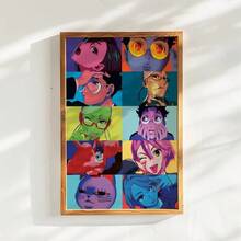 1pc Wall Art Print Poster Neon Aesthetic Collage Canvas Painting Home Decor Art Poster Fans Gifts No Frame - Multicolor - View 3