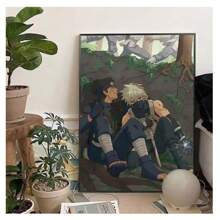 bandai 1 Stück gerahmtes japanisches klassisches, populäres, temperamentvolles Fantasy Anime Cover Art Poster, retro Malerei Cartoon Leinwand Hochauflösender Druck Wandkunst, moderne minimalistische Wohnzimmer Schlafzimmer Studenten-Wohnheim Bar Café Spielhallen Raum Wanddekoration Heimdekoration ästhetische Kunstbilder