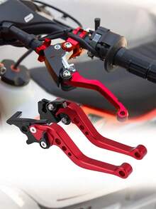 2 piezas/Set Palanca de freno y embrague CNC de 6 velocidades - Manillar de cuerno ajustable, material de aleación de aluminio CNC, adecuado para sistema de freno de disco delantero/tambor trasero/freno de disco doble, universal para motocicleta, scooter, bicicleta eléctrica, bicicleta todoterreno, compatible con Tank 200 EFI, Vitacci TANK 200, Nmax y otros modelos, accesorios de freno de disco delantero y trasero para motocicleta - Multicolor - Ver 4