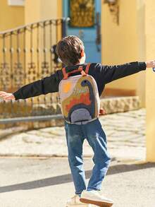 Cute Embroidered Name Dinosaur Backpack - Adorable, Compact And Lightweight School Bag, Perfect Back To School Gift - Multicolor - View 2