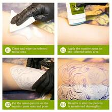 KVM NAOM-Transfer Paste Set, Tattoo Transfer Paste, 4 Layers A4 Size Tattoo Stencil Transfer Paper, The Paste Is Silky Smooth And Easy To Push, The Colour Development Is Delicate And Does Not Smudge, The Transfer Paper Is Precisely Shaped And Not Fuzzy, Simple And Efficient, Tattoo Patterns Are Clearly Presented, Tattoo Transfer Tool, Tattoo Accessory, Tattoo Artist Must Have! - Multicolor - View 6