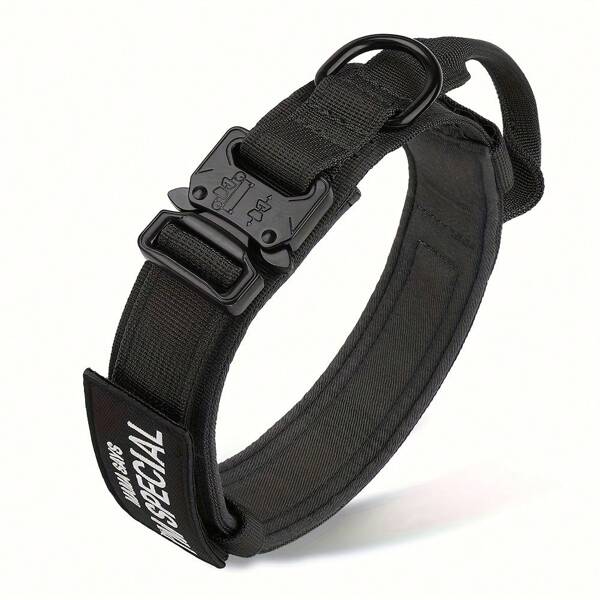 Tactical Handle Dog Collar - Heavy Duty Nylon Collar For Medium And Large Dogs - "Mom Says I'm Special" Design, Adjustable Strap With Quick Release Buckle, Suitable For Training And Outdoor Adventure, Outdoor Dog Equipment | Adjustable Collar | Durable Nylon Collar, Dog Collar