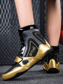 TACHUAN 1 Pair Women Professional Boxing Shoes, High-Top Martial Arts Training Shoes, Muay Thai Boxing Fitness Shoes