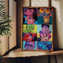 1pc Wall Art Print Poster Neon Aesthetic Collage Canvas Painting Home Decor Art Poster Fans Gifts No Frame - Multicolor - View 5