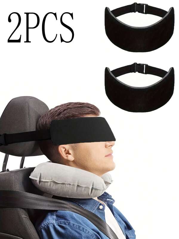 2PCS Travel Head Support Strap,Airplane Neck Pillow Micro Bead Neck Pillow Travel Head Support Neck Pillow For Airplane Strap To Headrest – Comfortable Adjustable Travel Pillow, Travel Pillow & Eye Mask,Easy-To-Attach Headrest Support, Ideal For Airplane/Car/Train,Ergonomic Microbead Neck Pillow For Travel Travel Essentials Travel Accessories Vacation Summer Holiday Back To School Travel Pillow Neck