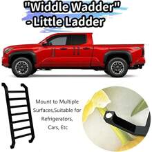 Widdle Wadder Ladder, A Little Ladder Magnet For Car That Can Be Installed On Multiple Surfaces, Suitable For Cars,  Refrigerators,  Dishwashers,  Rack And More Black