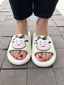 Sandalias de Vaca Estampado Interno Blanco - Blanco - Ver 3