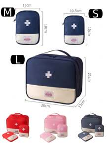 1pc Portable Medicine Bag, Cute Mini First Aid Kit, Medical Emergency Kits, Organizer Outdoor Household Medicine Pill Storage Bag, Empty First Aid Kit, Mini Portable Medical Kit First Aid Bag, Outdoor Camping Family Survival First Aid Kit, Cross Pattern First Aid Kit, Suitable For Car Bike Marathon Running Outdoor Camping Hiking Emergency