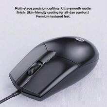 HP M260 kabelgebundene Maus USB Plug-and-Play Leise Business-Büromaus Universell für Laptops und Desktops Schwarzes Gaming-Modell Ergonomisches Design Hochpräzise und langlebige Maus