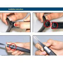 13英寸汽车后窗雨刮片，适用于斯柯达/西雅特，黑色后雨刮 - 黑色 - 查看 2